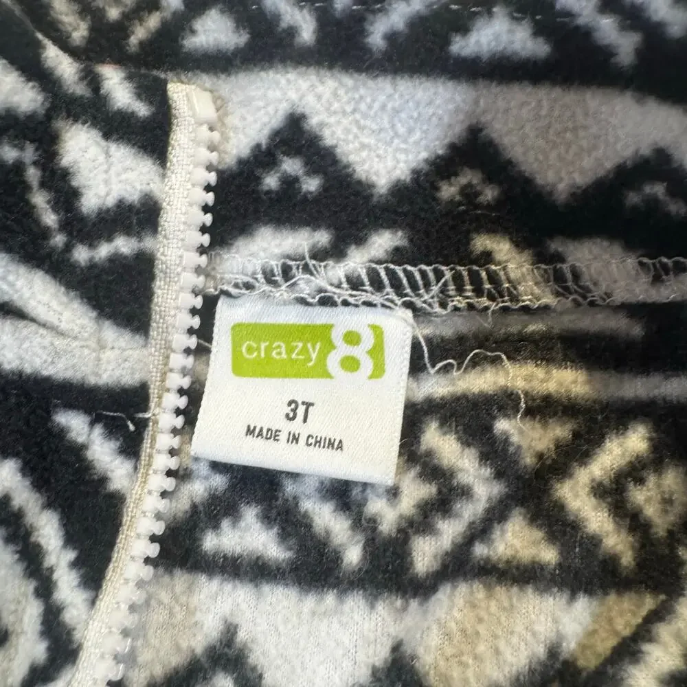 Crazy 8 Toddler Girl 3T Black & White Design Pullover Sweater - Picture 4 of 5